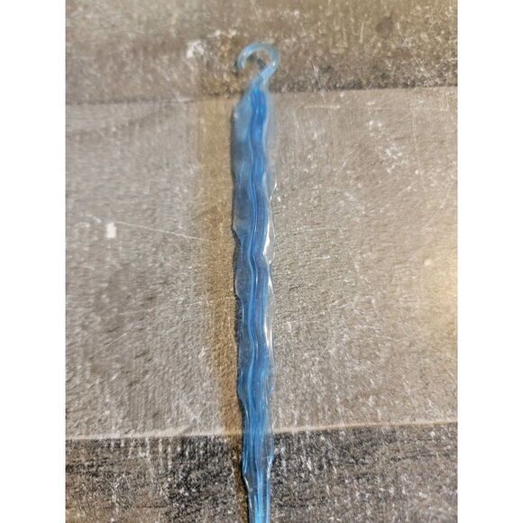 Blue icicle ornament Xmas ice decor - Picture 3 of 4